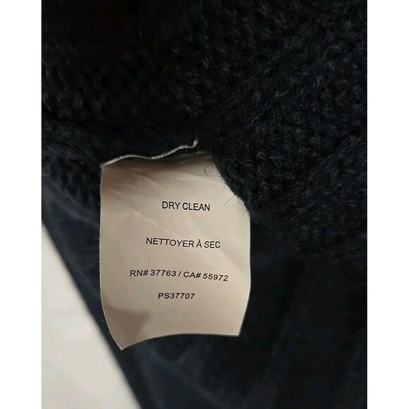 Perry Ellis Wool Cardigan Sweater Chunky Cable Knit, Sz XL, Dark Blue, Dry Clean - Picture 9 of 10